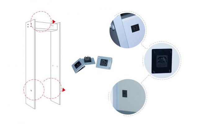 4 Zone Full Body Metal Detectors , Walk Through Security Metal Detectors