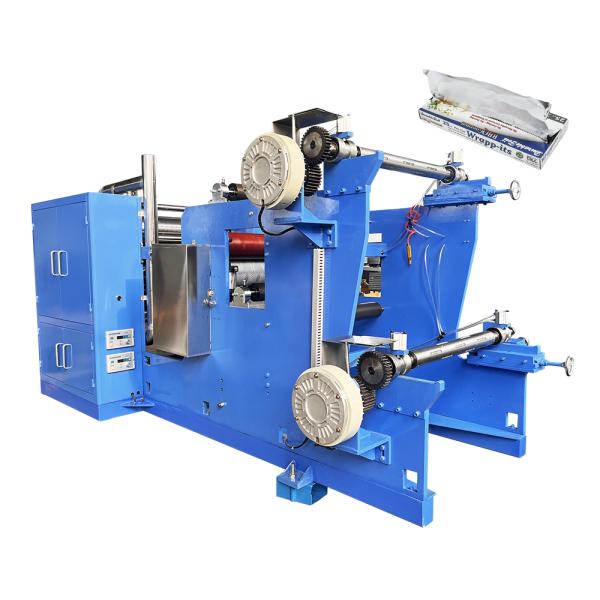 High Speed Pop-Up Aluminum Foil Paper Sheets Folding Machine 4400x1800x2200mm