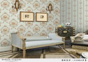 Wholesale Contemporary PVC Waterproof Wallpaper , European Style Wallpaper 0.53*10m/Roll from china suppliers