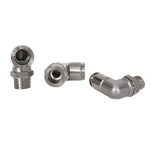 Wholesale Stainless Steel Pneumatic Air Fittings 1/8 3/4 BSPT BSPP NPT Male Thread Pneumatic Push In Air Pipe Tube Fittings from china suppliers
