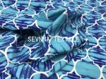Printed Aquafil Fishing Net Nylon Spandex Fabric For Activewear Light Weigt