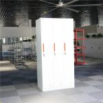 School 3 Doors Metal Lockers Durable Parcel Office Furniture Wardrobe