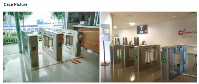 Stainless Steel Access Control Turnstile Gate Waist Height Fully Automatic 35 Watt 1