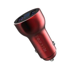 Wholesale Two-in-one metal material car charger quick charge 3.0+5v 2.4a from china suppliers