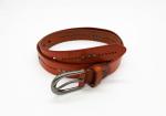 Dark Nickel Buckle Womens Studded Leather Belt With 95 - 125cm Length