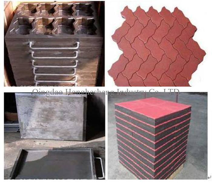 Interlock Rubber Gym Tile Making Machine Fully Automated 2.2KW
