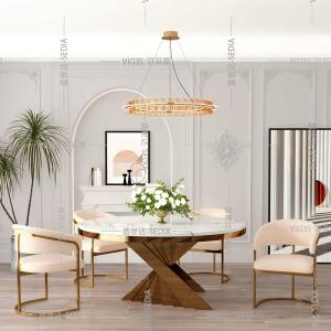 Wholesale Round Light Luxury Hotel Room Table 0.78 M Height from china suppliers