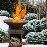 Easy To Clean Corten Cooking Outdoor Bbq / Rustic Corten Steel Camping Bbq Grill