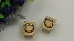 Good quality light gold decoration fitting handbag lock bottom parts for leather