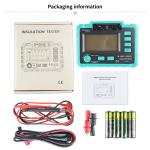 kaemesau Insulation Resistance Tester 1000V 2500V Overload Protection Digital
