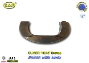 Wholesale H043 Antique Bronze Casket Hardware Zamak Handle De Ataude Size 17.5×7cm from china suppliers