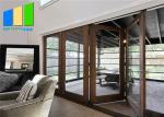 Aluminum Bi Folding Accordion Door With Double Glass For Balcony