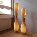 Wabi-sabi retro wood floor lamp for tea room hotel study bedroom homestay living