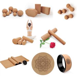 Wholesale Sweat Absorption Yoga Cork Block Yoga Roller Massage Ball Mat Wheel from china suppliers