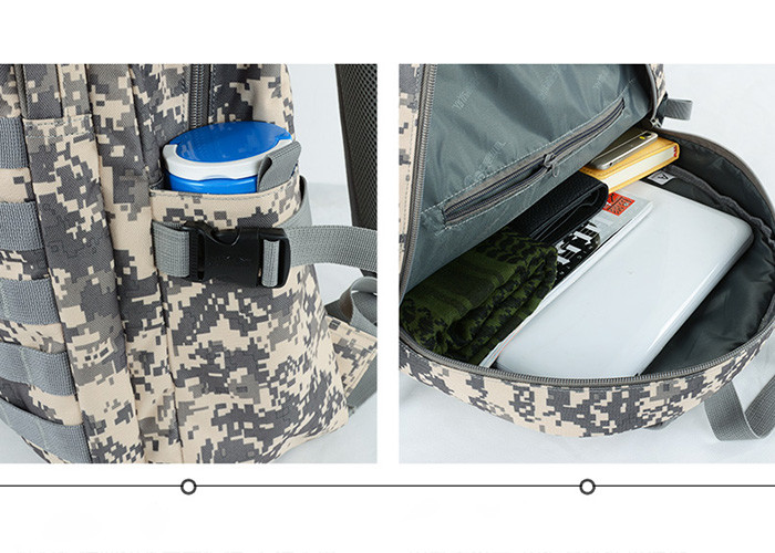 600D Polyester Outdoor Sports Bag , Large Hiking Backpack Multi - Layered Pocket