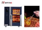 Food Commercial Kitchen Cooking Equipment Gas Type LCD Six Trays Combi Oven