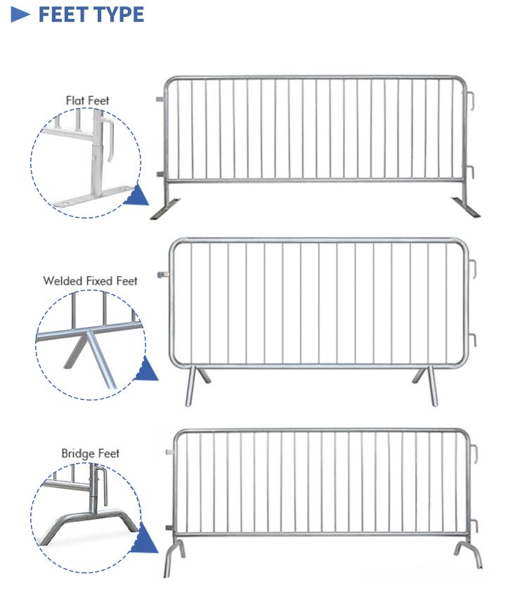 TLWY Galvanized Crowd Control Barriers PVC Coated Movable Road Barriers