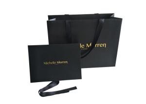 Wholesale Hot Foil Gold Logo Folding Box Packaging Matte Black For Lingerie from china suppliers