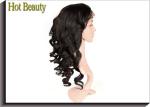 14 inch Virgin Lace Front Wig High Density Loose Wave , Glueless Wig