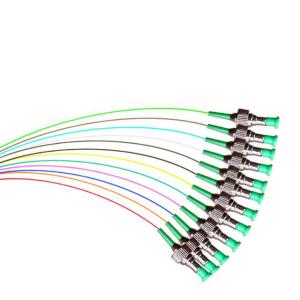 Wholesale PVC LSZH Outer Fiber Optic Pigtail 12 Cord Fibers Unjacketed Color Coded Optical Pigtail from china suppliers