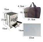 Stainless Steel Folding Barbecue Stove, Portable Fixed Firewood Stove, Barbecue