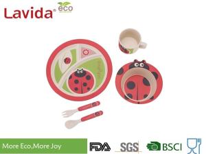 Wholesale Food Grade Safe Children Bamboo Dinnerware Set Anti - Bacteria Easy Cleaning from china suppliers