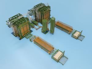 Wholesale Fully Automatic Plywood Production Line 8000KN 15-65 Layers from china suppliers