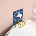 Cartoon stainless steel free punch bathroom kitchen wall hanging towel hook