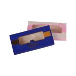 Blue Yellow Pink 350G Art Paper Eyelash Paper Box With Plastic Tray Window OEM