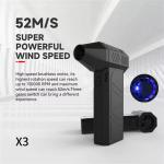 Mini Rechargeable X3 Brushless Turbo Jet Fan Electric Air Blower Vacuum Cleaner