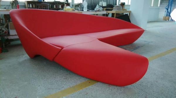 Zaha Zadid Moon sofa with ottoman in fabric from Moon system sofa by Zaha Hadid