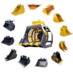 High Quality Excavator Attachment Sand Soil Screening Bucket Rotary Screening