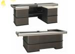Light Gray Colour Electric Conveyor Belt Supermarket Cash Counter Aluminum alloy