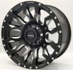 Black Milled PCD Jante 17 Inch 4x4 Off Road Rims impact resistant