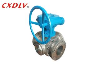 Wholesale Worm Gear Three Way Stainless Steel Flanged Ball Valve from china suppliers