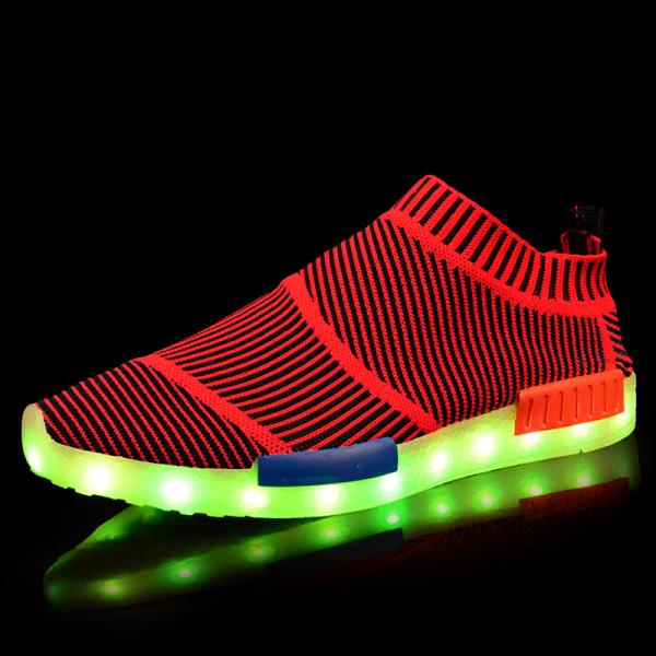 Street Dance Light Up Gym Shoes With Lights On The Bottom , Adults Neon Light Up