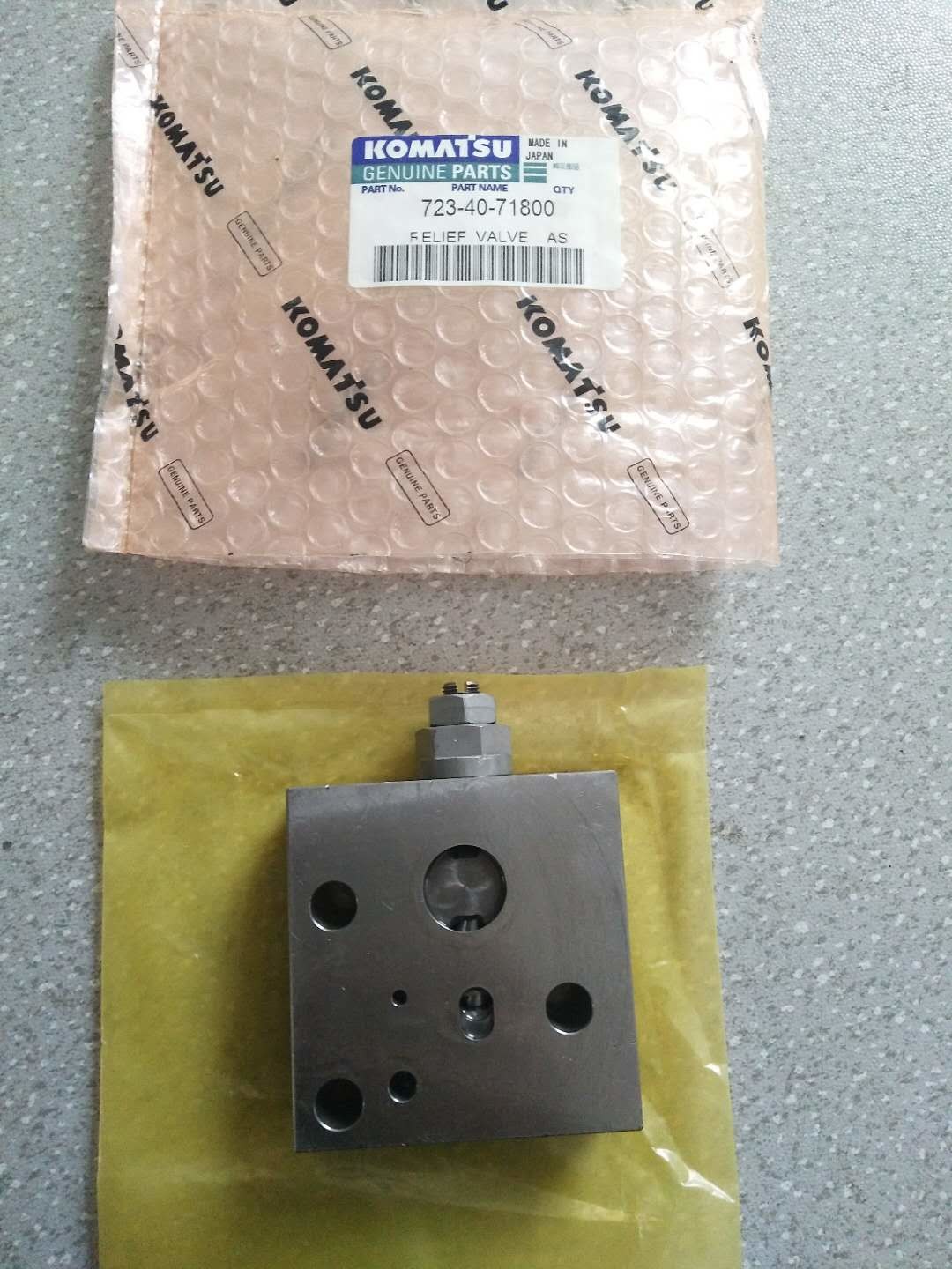 komatsu excavator pc300-8 pc400-8 relief vavle 723-40-71800 made in China