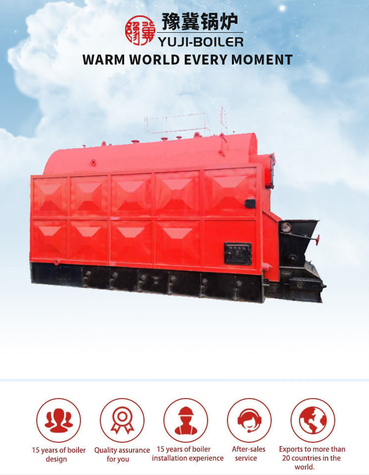 Fully Automatic Wood Pellet Steam Boiler , Biomass Pellet Boiler Coal Straw Fired