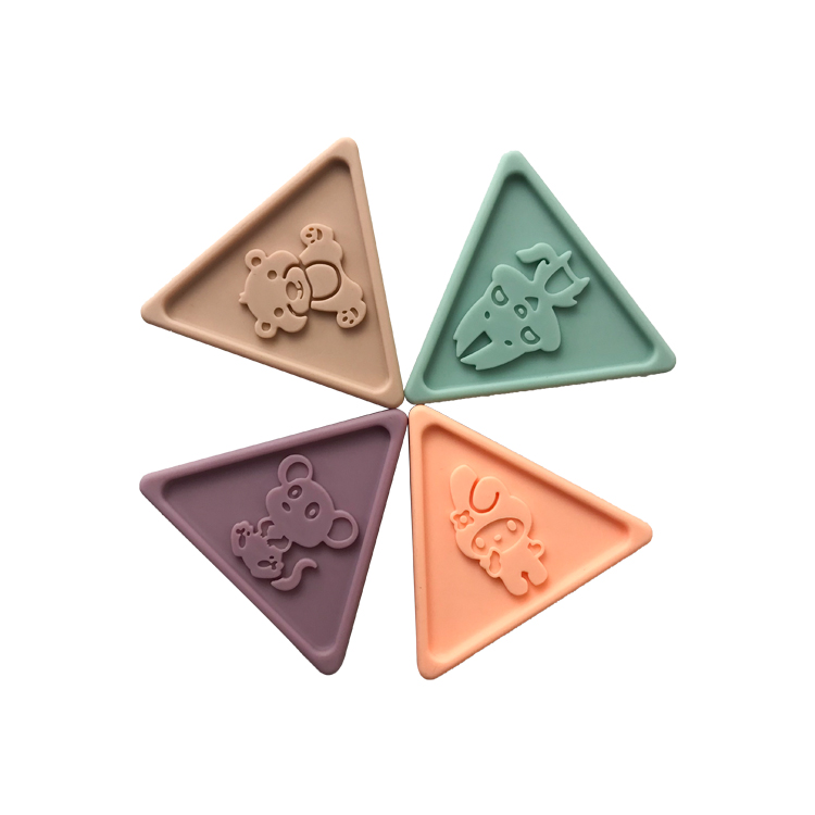 Developmental Children'S Educational Toy Animal Pattern Triangular Building Blocks