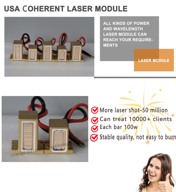 500w - 3000w Diode Laser Bars 755 808nm 1064nm Laser Diode Bar Array