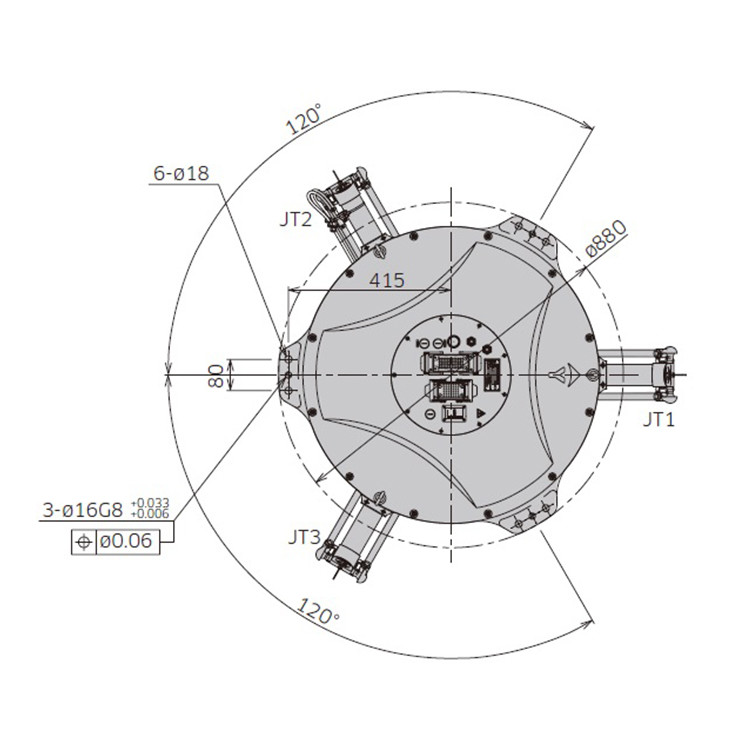Parallel Link Type Chinese Robot Arm Ceiling Mounting For Kawasaki Robot