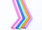 Hot Drink Reusable Long Slender Food Grade Silicone Straws With Cleaning Brushes