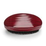 Personalized Wooden Handle Wave Brush Red Curved Palmed Medium Bristle Hair