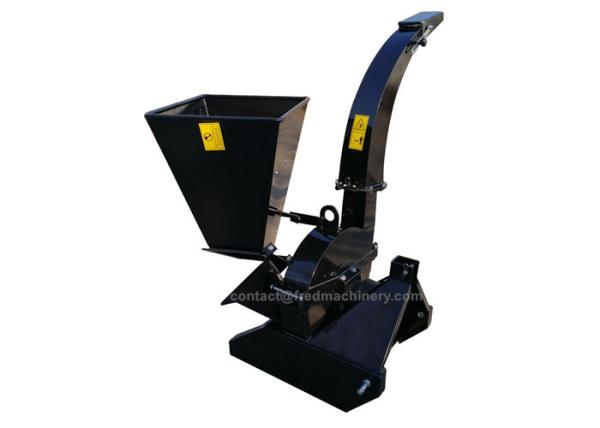 Three Point Hitch Self Feeding Wood Shredder 4 Inch Black Colour 2 Years