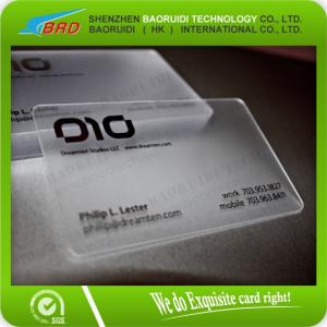 Wholesale clear frosted plastic business cards from china suppliers