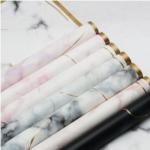 Gold Edge Marble Flower Wrapping Paper Border Plastic Opp Film Wrapping Paper