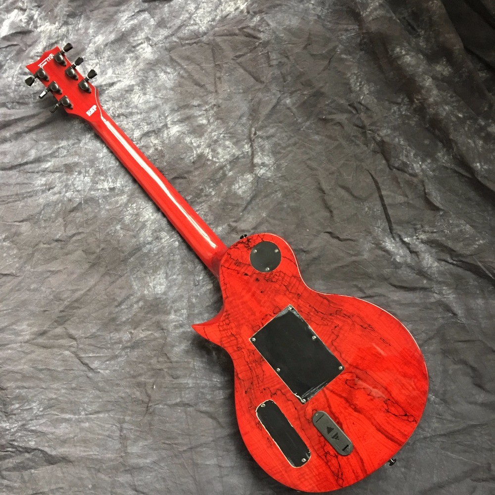 LP custom electric guitar with black floyed rose