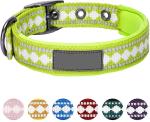 High Safety Soft Nylon Dog Collar 3M Reflective Jacquard Neoprene Padded
