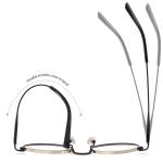 Round Titanium Frame Glasses 145mm Anti Blue Light Glasses Can Change Myopic