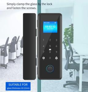 Wholesale Tuya Digital Door Lock For Glass Doors Smart Fingerprint Password IC Card Access from china suppliers